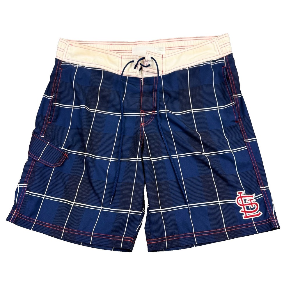 St Louis Cardinals GIII Carl Banks Swim Trunks‎ Mens Size Large MLB Baseball LSU